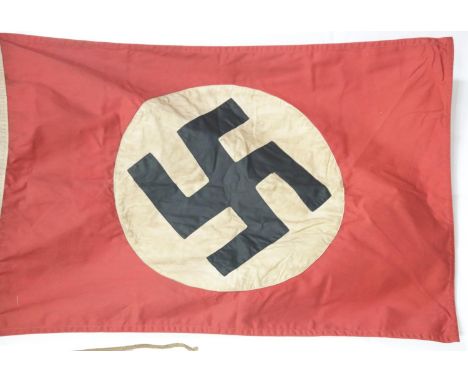 German WWII style Swastika flag, 90 x 60 cm. P&amp;P Group 1 (£14+VAT for the first lot and £1+VAT for subsequent lots) 