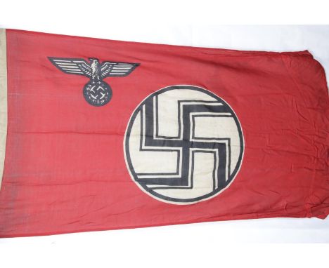 German WWII style party flag, 147 x 80 cm. P&amp;P Group 1 (£14+VAT for the first lot and £1+VAT for subsequent lots) 