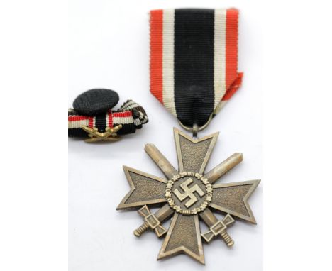 German WWII War Merit Cross, 2nd class with swords. P&amp;P Group 1 (£14+VAT for the first lot and £1+VAT for subsequent lots