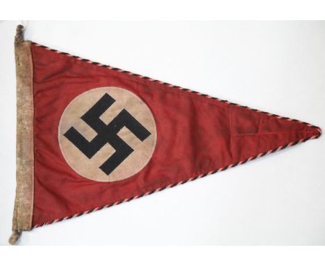 German WWII style party pennant, L: 45 cm. P&amp;P Group 1 (£14+VAT for the first lot and £1+VAT for subsequent lots) 