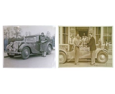 Automobilia - 1939 R.A.C. Rally - Two albums of mid 20th Century photographs showing Messrs S.C. Clarke Jnr and Snr competing