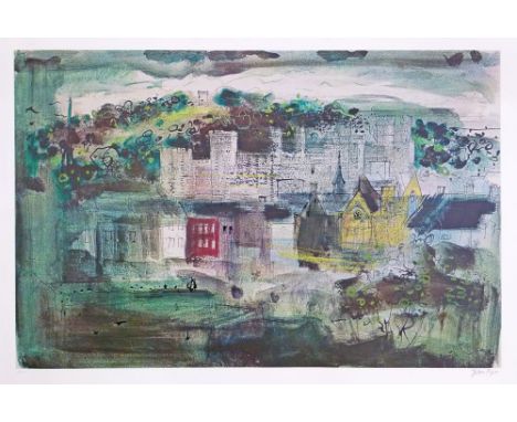 John Piper (1903-1992) - Signed limited edition screen print - Caernarvon Castle II No.1 from an edition of seventy five, sig