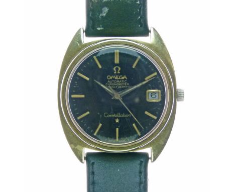 Omega - Gentleman's Constellation gold on steel 'C'-shaped case wristwatch, Officially Certified automatic chronometer, Ref: 