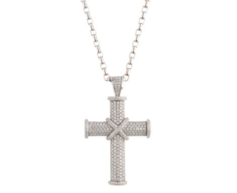 Theo Fennell, an 18ct gold diamond Large Cross pendant, estimated total diamond weight 3.50ct, G-H colour, VS clarity, signed