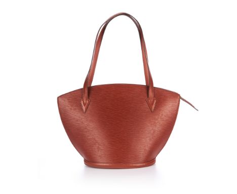 Louis Vuitton, a tan epi St Jacques GM handbag, designed with a textured tan epi leather exterior with smooth leather trim, l