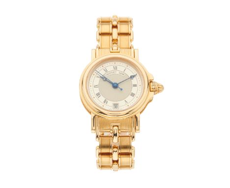 Breguet, an 18ct gold Horloger de la Marine bracelet watch, reference 8400, signed automatic movement, serial 1218, 26mm excl