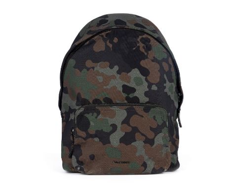 Burberry, an Abbeydale backpack, featuring a camouflage patterned nylon twill exterior, with a front patch pocket, adjustable