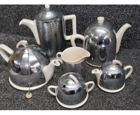 6 piece vintage tea service, celtic Beehive plated
