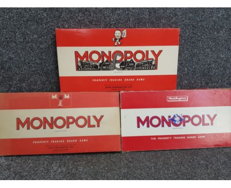 3 boxed vintage Monopoly games by Waddingtons