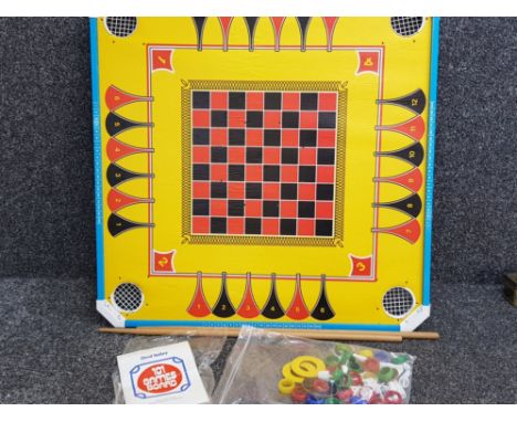 1920s Chad Valley 101 Games board, with original box &amp; accessories