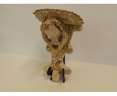 Early 20th century ceramic wall mount in the form of a bird