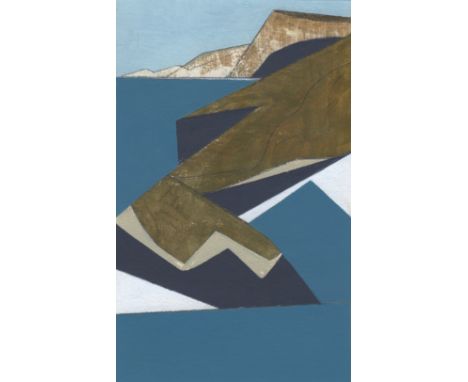 Vanessa Gardiner (British b.1960). '7 of Clubs / Vertical Coast '. Acrylic on paper. Signed titled and dated 2020 verso. Imag