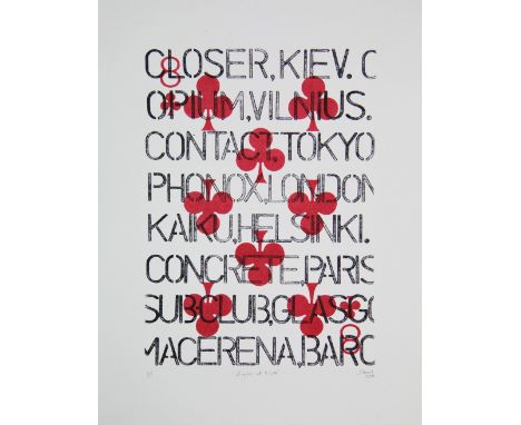John Howard (British, b.1958). '8 of Clubs', limited edition print. Signed, titled, dated 2020 and numbered 1/1 in pencil top