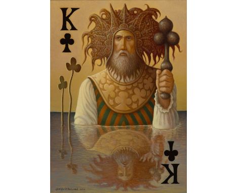 George Underwood (British, b.1947). 'King of Clubs', oil on canvas. Signed and dated 2020, painting size 88 x 63cm. Framed.  