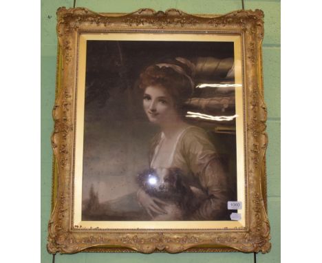 After George Romney (1734-1802) ''Lady Hamilton as Nature'', print, 49cm by 41cm 