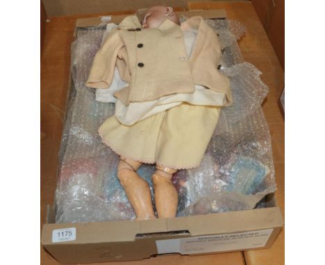 A German bisque head doll and others 