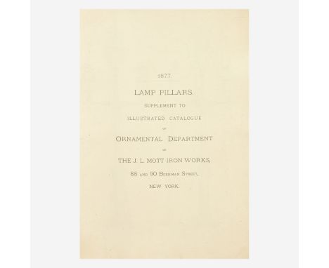 A Rare Nineteenth-Century Iron Works Studio Catalogue Illustrated Catalogue of Statuary, Fountains, Vases, Settees, etc. For 