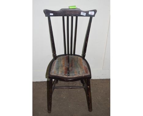 SMALL STICK BACK BEDROOM CHAIR, HEIGHT APPROX 82CM