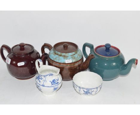CERAMIC ITEMS, TEA POTS, SERVING DISHES AND COVERS