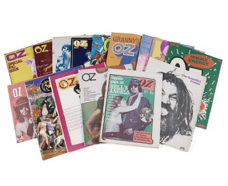 OZ Magazine No's. 17, 19, 20, 24 (c/w complete with Jail Bait poster), 27, 28 (School Kids Issue), 29, 30 (c/w complete with 
