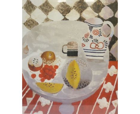 •MARY FEDDEN (1915-2012) ARTIST SIGNED LIMITED EDITION COLOUR PRINT 'The Matisse Jug' Signed in pencil and numbered 331/550, 