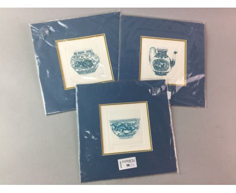 HUNG CI YEE MARIA (CHINESE), THREE ETCHINGS all signed and numbered in pencil All 8cm x 7.5cm All mounted, unframed