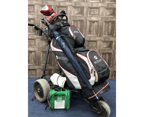 SET TITLEIST AP2 GOLD CLUBS, with power caddy
