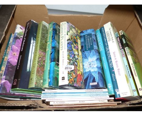 A quantity of gardening books to include The Encyclopedia of Mushrooms, The Gardener's Guide to Growing Roses, etc.