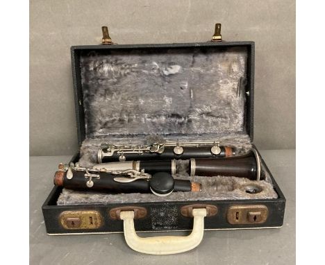 A vintage boxed clarinet stamped Normandy 