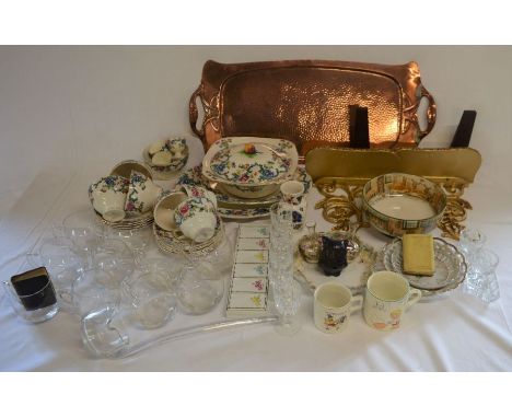 Various ceramics including Royal Cauldon 'Victoria' pattern part tea/dinner service, 10 punch glasses &amp; ladle, 'The Nippe