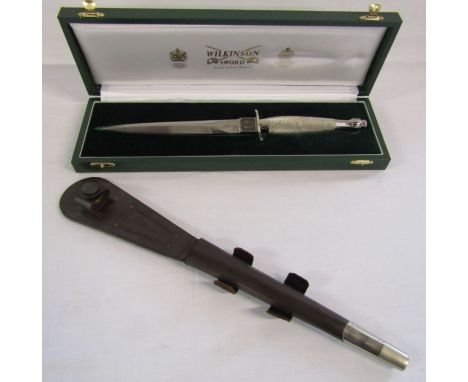 Reproduction Wilkinson Sword Fairburn-Sykes fighting knife - with leather sheath&nbsp;