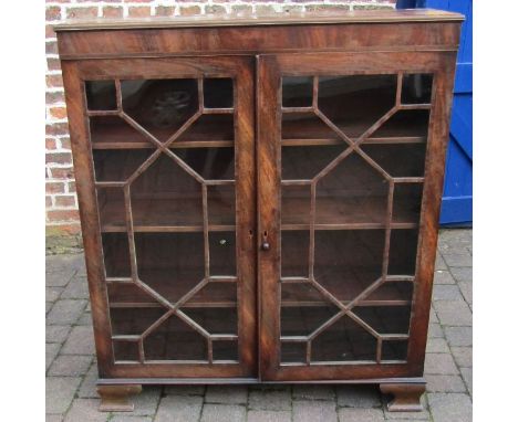 Georgian Chippendale style display cabinet on later ogee bracket feet (crack to glass)&nbsp; approx. L 114cm x&nbsp; Ht 132cm