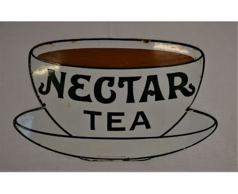 Early to mid 20th century Nectar Tea enamel sign W 54cm Ht 32cm&nbsp;&nbsp;