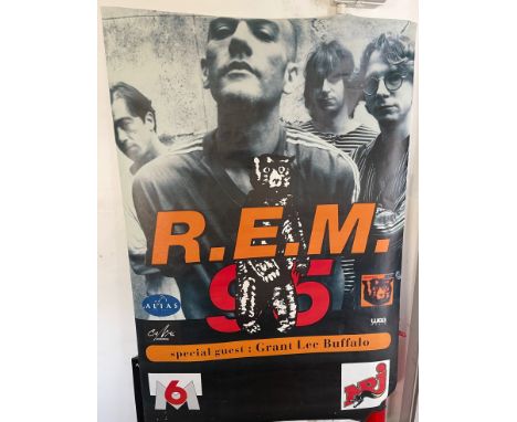 An ORIGINAL REM MONSTER 95 poster from the Murrayfield venue concert - 1m x 2m dimensions approx - came from a 'die-hard' fan