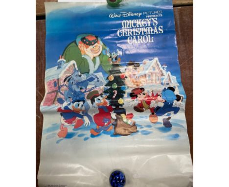 WALT DISNEY PICTURES MICKEY'S CHRISTMAS CAROL - poster 1983 Walt Disney Productions - dimensions 32" height x 23" width appro