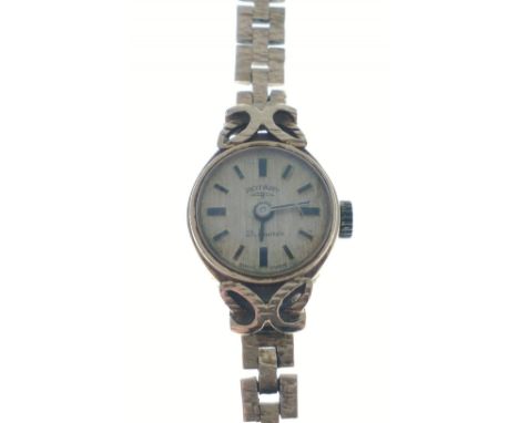A 375 stamped case and 375 stamped bracelet ROTARY 21 jeweled watch gross weight 12.61g approx