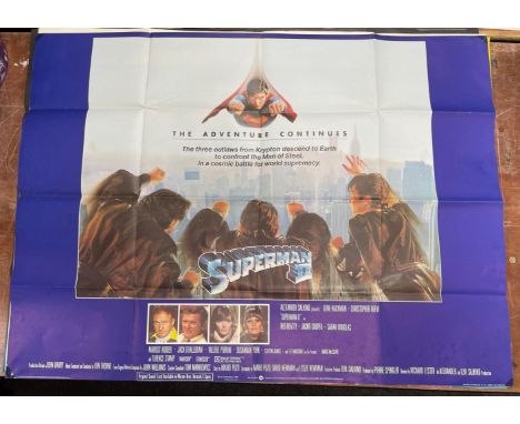 SO EXCITING! - SUPERMAN ll giant 30" x 40" wall poster with Christopher Reeve and Gene Hackman distributed by Warner Communic