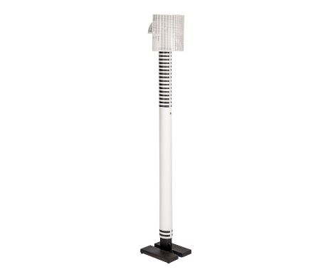 BOTTA, MARIO, ARTEMIDE STEHLAMPE „Shogun“, Design des 20. Jh., 80er Jahre. Gestell aus schwarz und weiß laciertem Stahlblech,