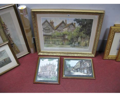 Sturgeon, Country Timber Framed Houses, limited edition print 548/850, signed lower right; pair of prints of Rotherham, Churc