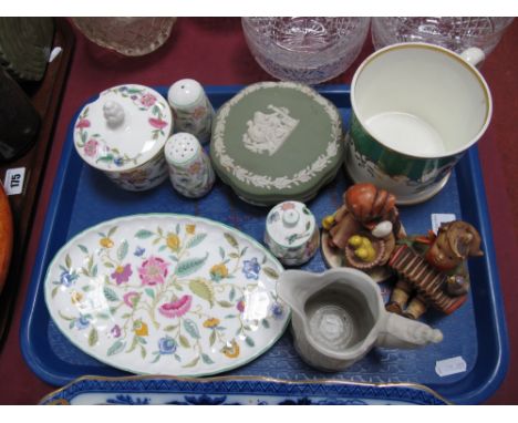 A XIX Century Handpainted Porcelain Mug, Minton 'Haddon Hall', Goebel, Wedgwood, etc:- One Tray