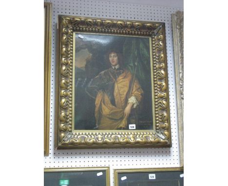 After A. van Dyck, print of Philip, Lord Wharton 1632, aged 19.