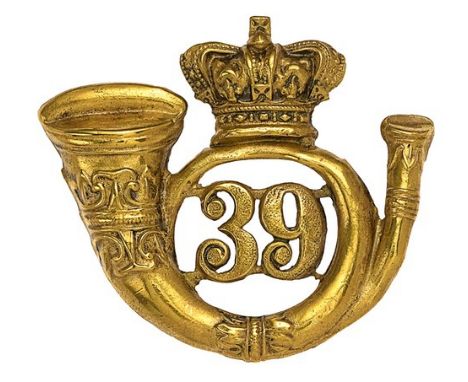 Worcestershire Rifle Volunteers Victorian OR’s kepi/cap badge circa 1859-1901.Die-stamped brass, usually blackened. crowned c