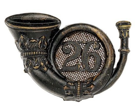 Scottish. 26th Lanarkshire Rifle Volunteers Victorian OR’s shako plate circa 1859-61.Good very scarce short-lived die-stamped