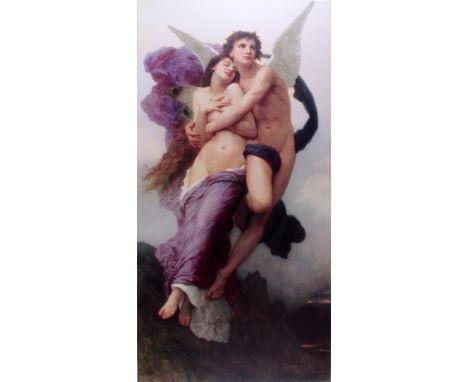 After William Adolphe Bouguereau The Ravishment of Psyche Giclee print on canvas 138 x 69 cm