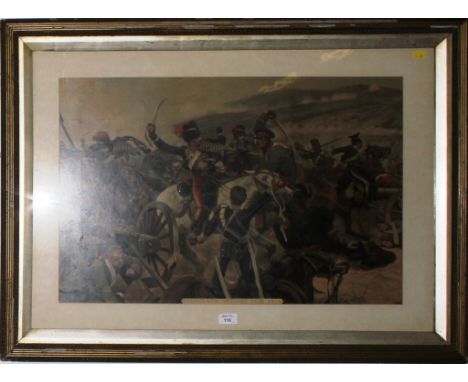 A large print, 'Charge of the Light Brigade at Balaclava', 48cm x 72cm