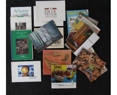 A collection of Ercol brochures from 1960's - 80's, plus magazines 