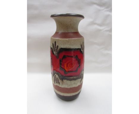 A German ceramic vase, Scheurich, red lava 239-41