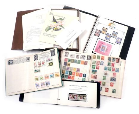 Philately. A collection of world stamps, comprising The 20th Anniversary of the Coronation QEII stamp collection, Song Birds 