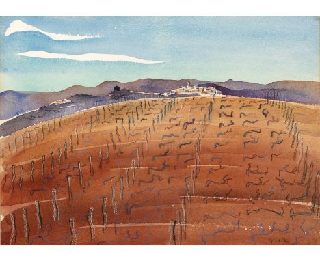 Sigmund Pollitzer (1913-1982)'Mougins', signed and dated 1938, watercolour, 35.5 x 49cm Prov: With Sally Hunter Fine Art  Con