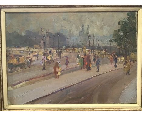 Sarah Thompson Townsend (19th/20th century)'Pont des Invalides', oil on canvas, 24.5 x 34.5cm  Appears to be in good conditio